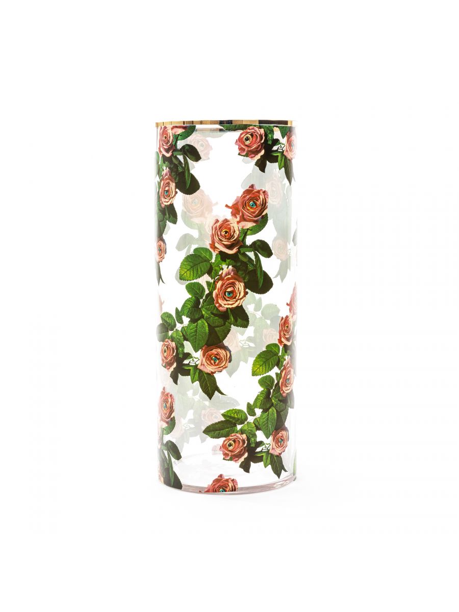 Vase Cylindrical Roses Lg