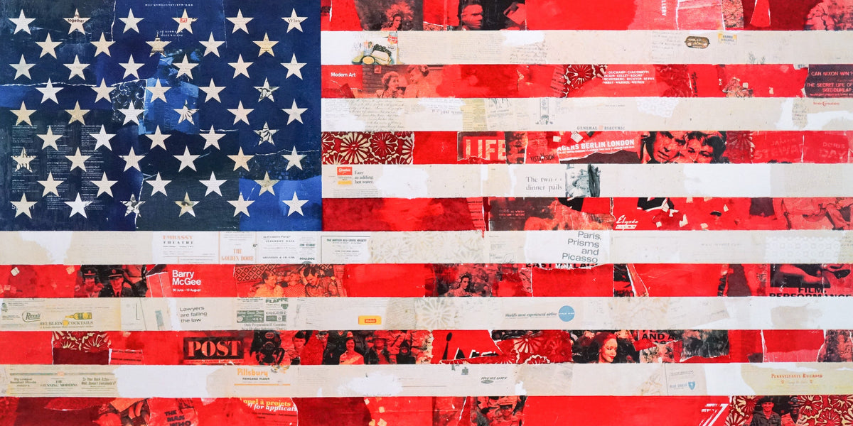 Cey Adams | American Flag | Red, White, Blue | Print