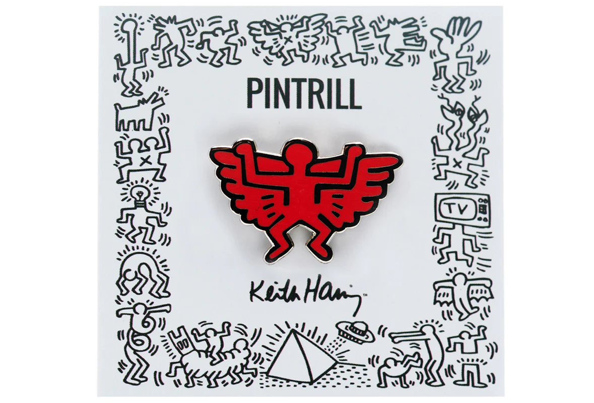Keith Haring - Angel Red Pin