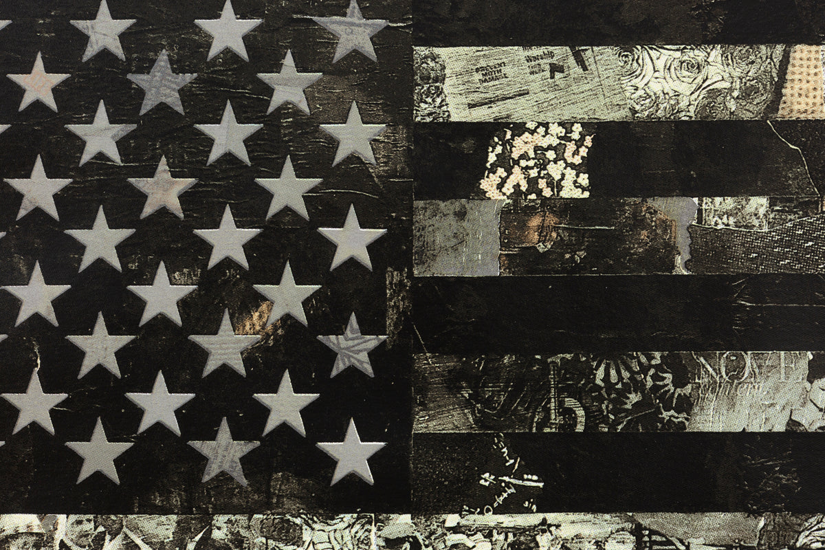 Cey Adams | American Flag (Black) Canvas