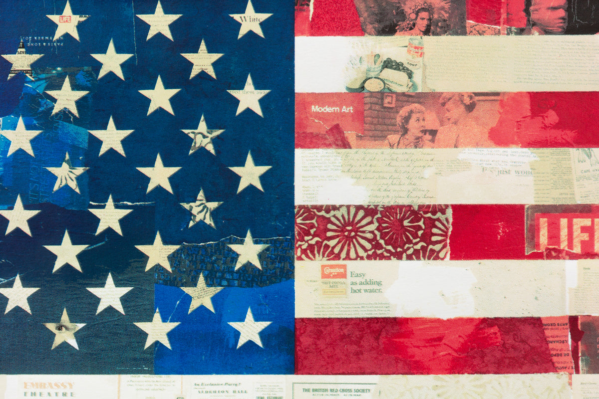 Cey Adams | American Flag (Red, White, Blue) Canvas