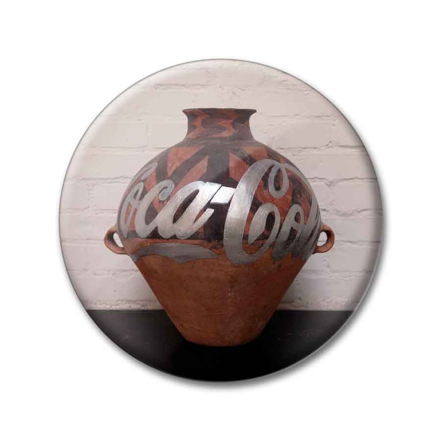 Ai Weiwei Han Dynasty Urn with Coca Cola Logo 2.25 inch Pin
