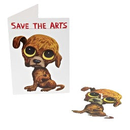 Save the Arts Puffy Sticker Card