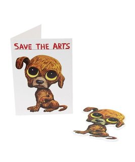 Save the Arts Puffy Sticker Card