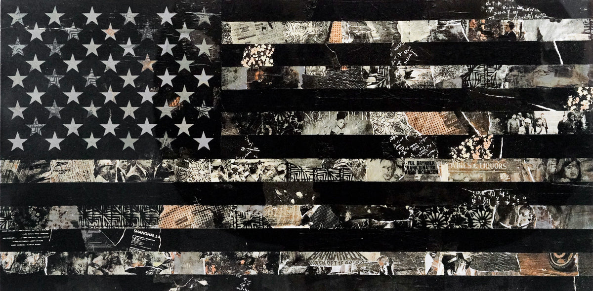 Cey Adams | American Flag | Black | Print
