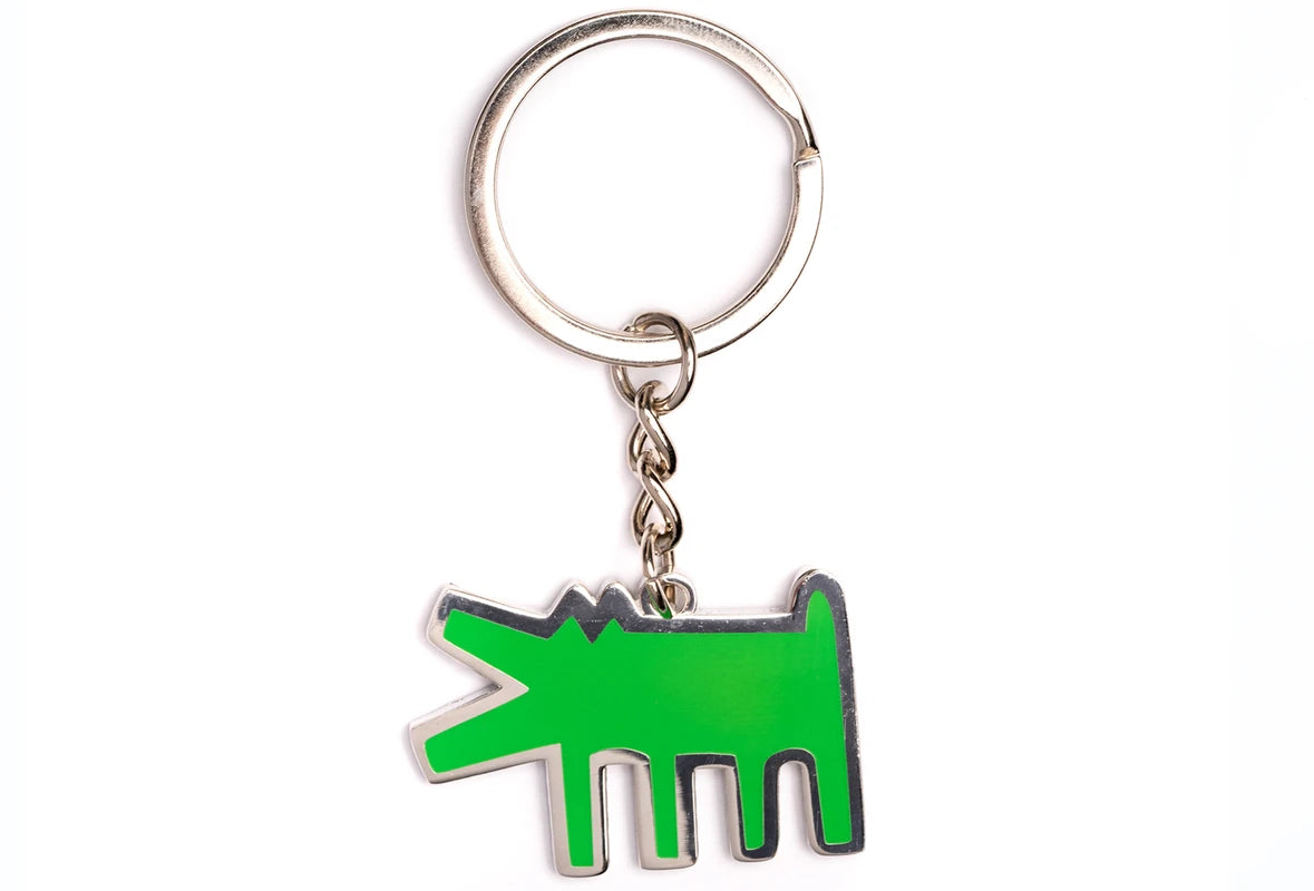 Keith Haring - Green Barking Dog Keychain