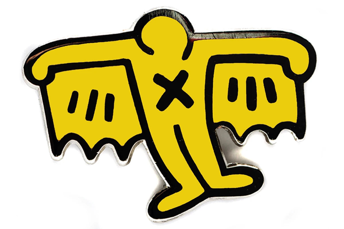 Keith Haring - Bat Demon Yellow Pin
