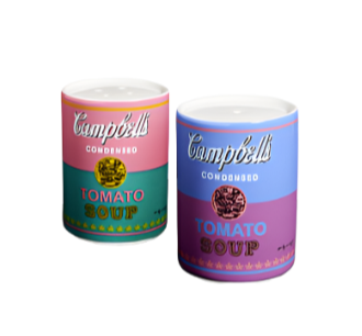 Warhol - Porcelain Salt & Pepper Campbell Soup