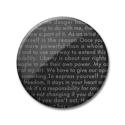 Ai Weiwei Quote Stream 2.25 inch Pin