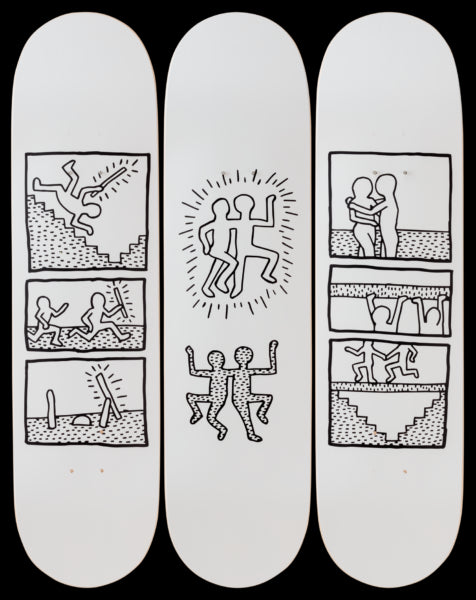 Haring - 1981 Triptych Skate Deck