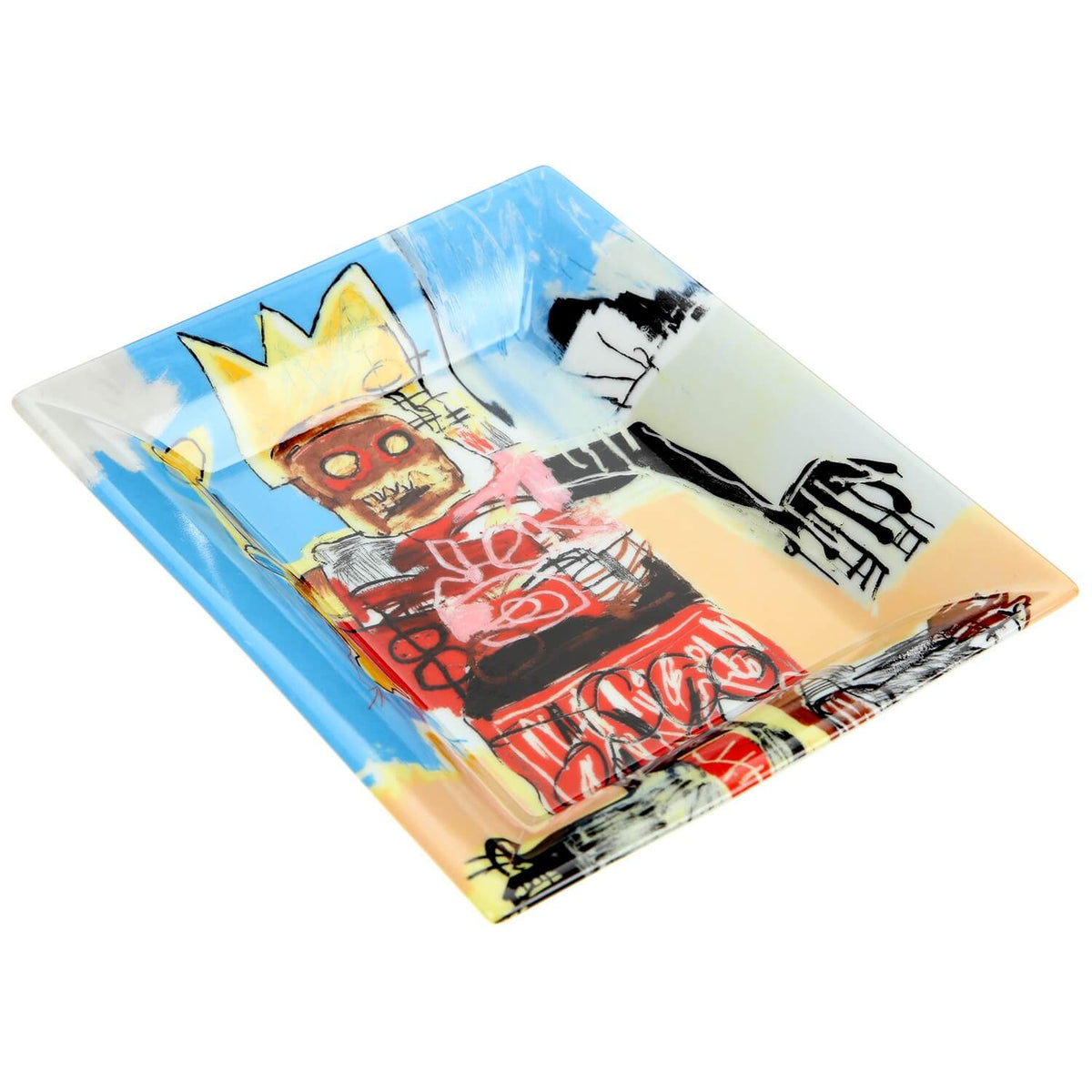 Basquiat - Yellow Crown and Bone Porcelain Tray