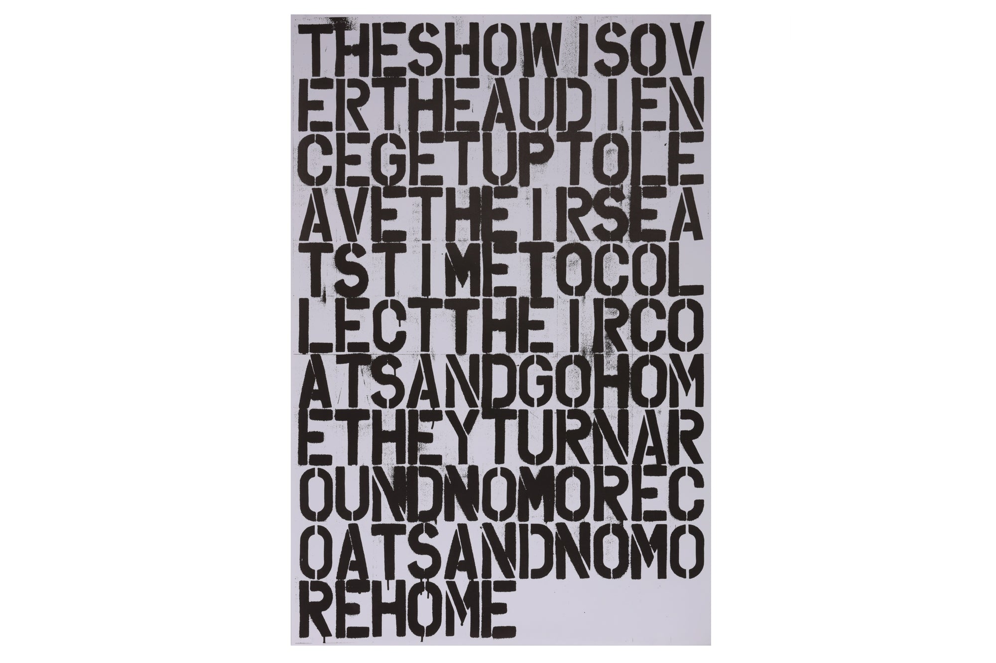 Untitled (The show is over)