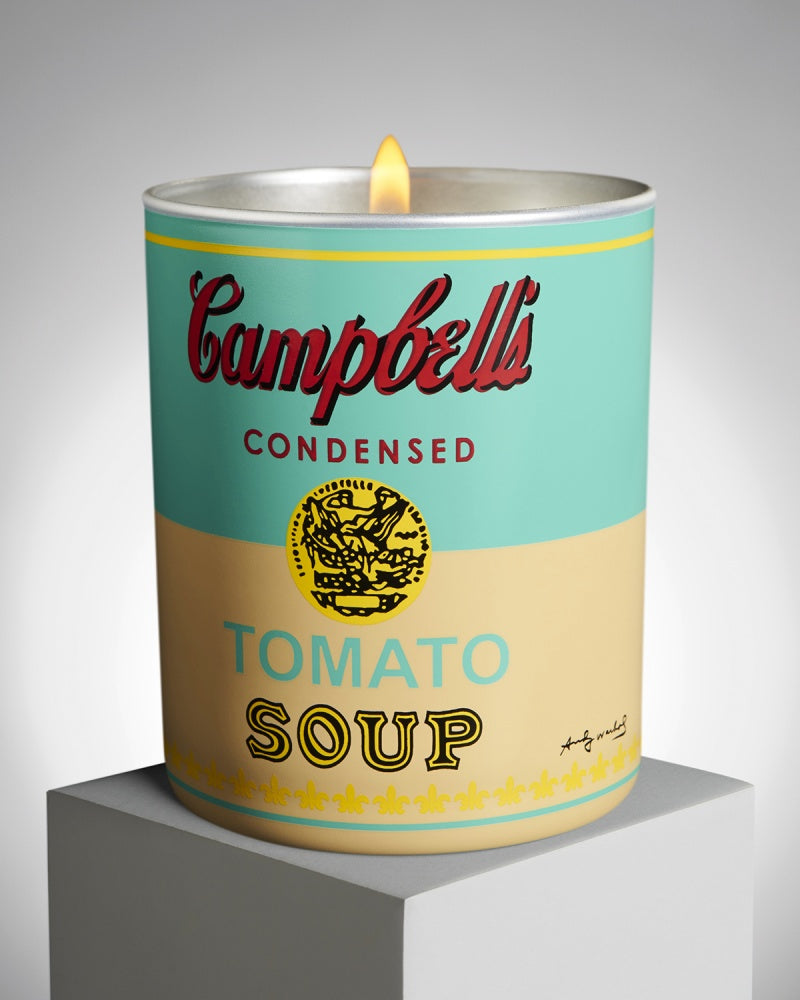 Warhol - Campbell Soup Scented Candle-Turquoise/Yellow