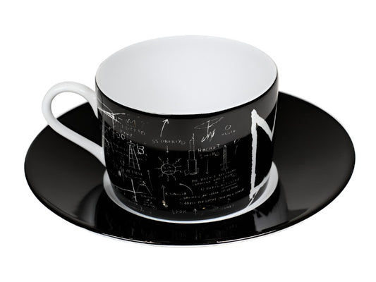 Basquiat - Tuxedo Porcelain Tea Cup and Plate