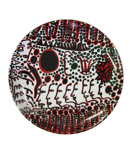 Women Wait For Love, But Men Always Walk Away Ceramic Plate x Yayoi Kusama