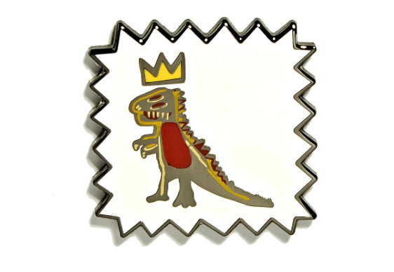 Jean-Michel Basquiat Crowned T-Rex Pin